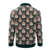 Men's Christmas Cotton Pullover Long Sleeve Outdoor Shirt Vintage Corduroy Button Stand Collar Shirt Casual Sweatshirt Christmas Print Top