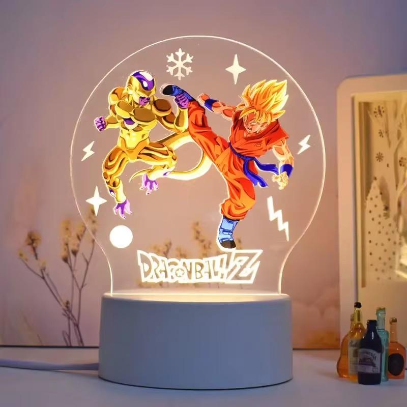 Dragon Ball Night Light Series Animation Figures 3d Ornaments Goku Cartoon Stand Table Lamp Desktop Decoration Xmas Gifts