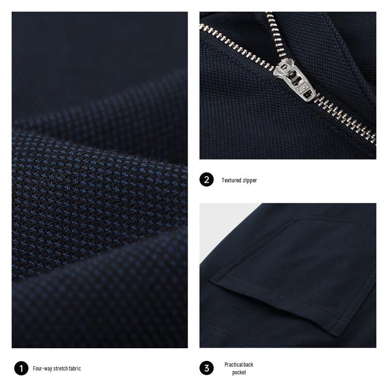 SEPTWOLVES Men's Four-Way Stretch Textured Straight-Leg Casual Pants