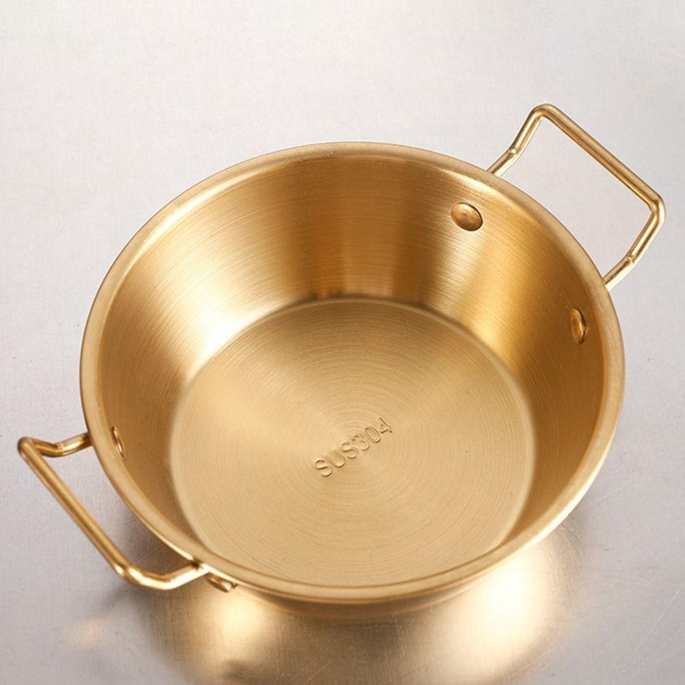 1Pcs Kitchen Tableware Stainless Steel Bowl with Handle Sauce Seasoning Dish Durable Rice Bowls