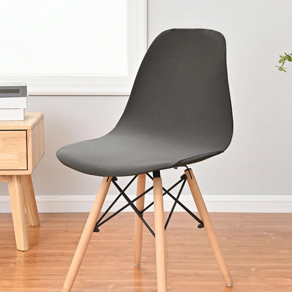 Simple Knitted Eames Chair Cover Elastic Solid Color Milk Silk Shell Chair Cover Universal In All Seasons