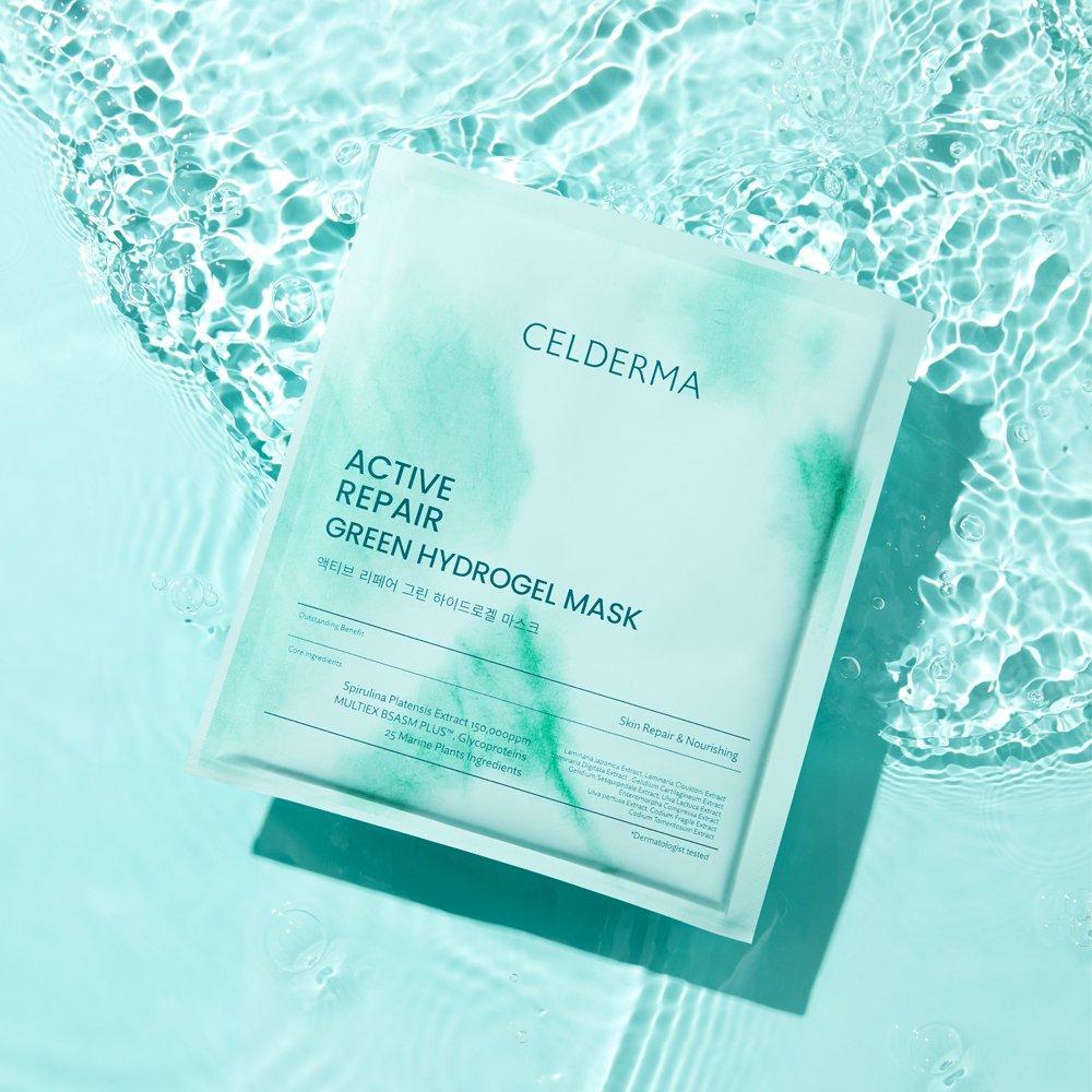 CELDERMA Active Repair Green Hydrogel Mask (4 Sheets)