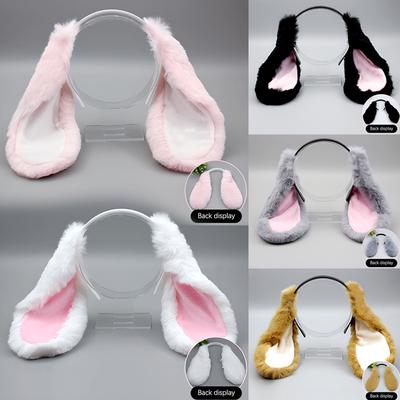 Cute Bunny Ears Headband Plush Rabbit Hair Hoop for Adults Cosplay Costume Party Hair Accessories