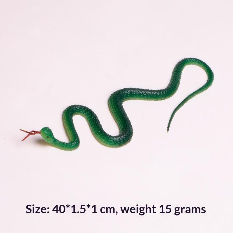 Lifelike 40cm Realistic Python Rubber Fake Snake Scary Prop for Halloween Celebration Garden Bird Repellent