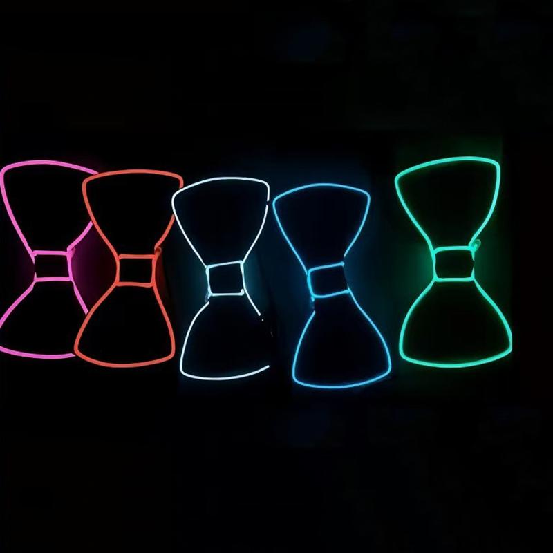 Glowing Butterfly Knot Suitable For Christmas Party Led Glowing Bow Tie Performance Props Festive Costumes Special Use