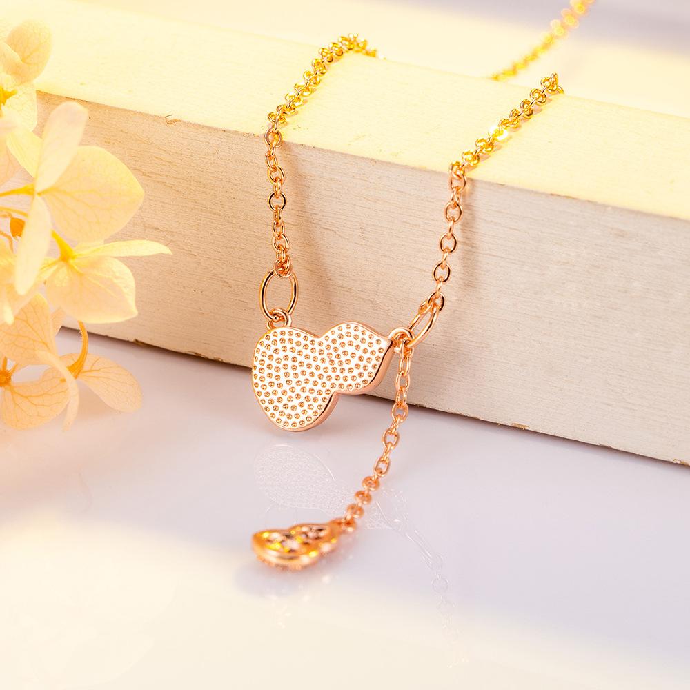 Xiaohongshu Autumn And Winter Fringed Gourd Fritillary Necklace Pendant Simple Temperament Design Light Luxury Premium Collarbone Chain