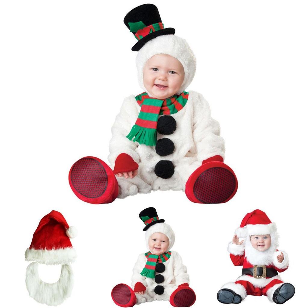 Christmas Kids Snowman Velvet Cosplay Costume Soft Comfortable Gift Idea