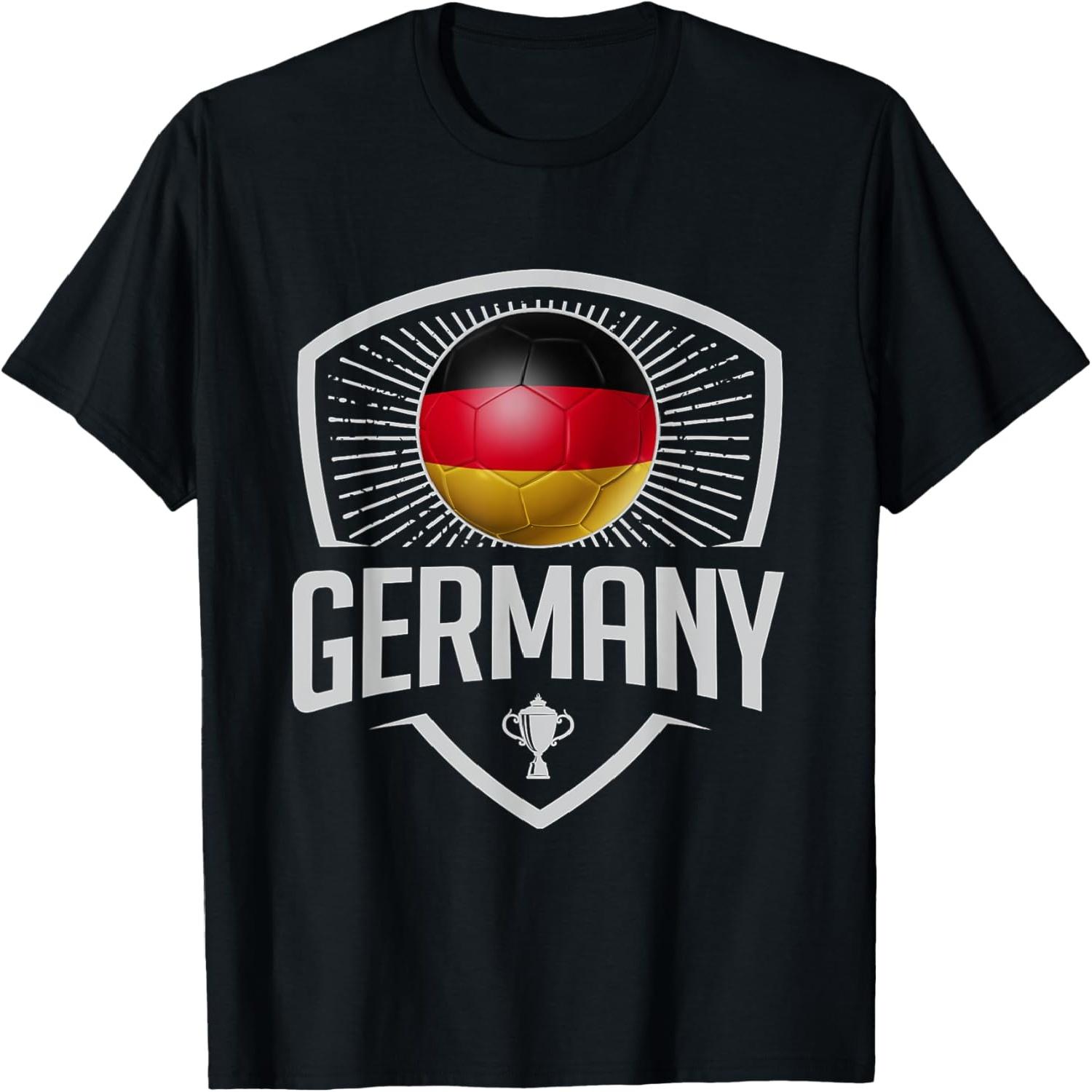 Германия Футбол Поддержи команду Футбольный фанат Немецкий флаг Футболка S разноцветный