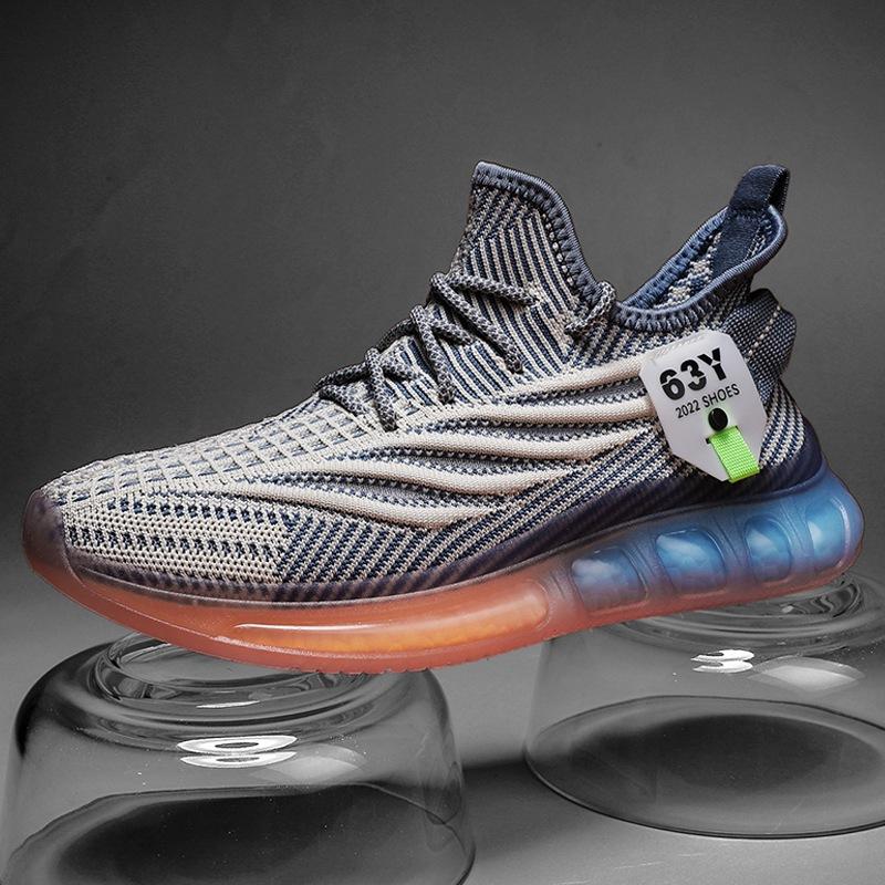 Jelly Bottom  Spring New Men's Shoes Men's Sports Running Shoes Breathable Mesh Fashion Casual Shoes Running Shoes