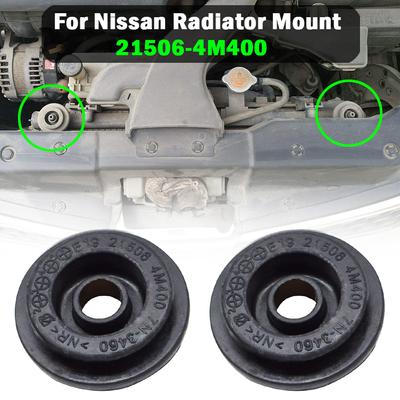 2pc Radiator Mount Rubber Bushing For Nissan X-Trail T30 T31 T32 Rogue S35 NSB-048 21506-4M400 Holder Mounting Bracket