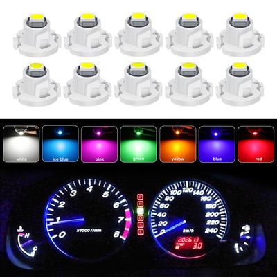 10 Stück Auto Innenraum Kontrollleuchten Keil Armaturenbrett Warninstrument Licht T3 LED T4.2 T4.7 LED Birne Canbus 3030SMD 12V Autolampe