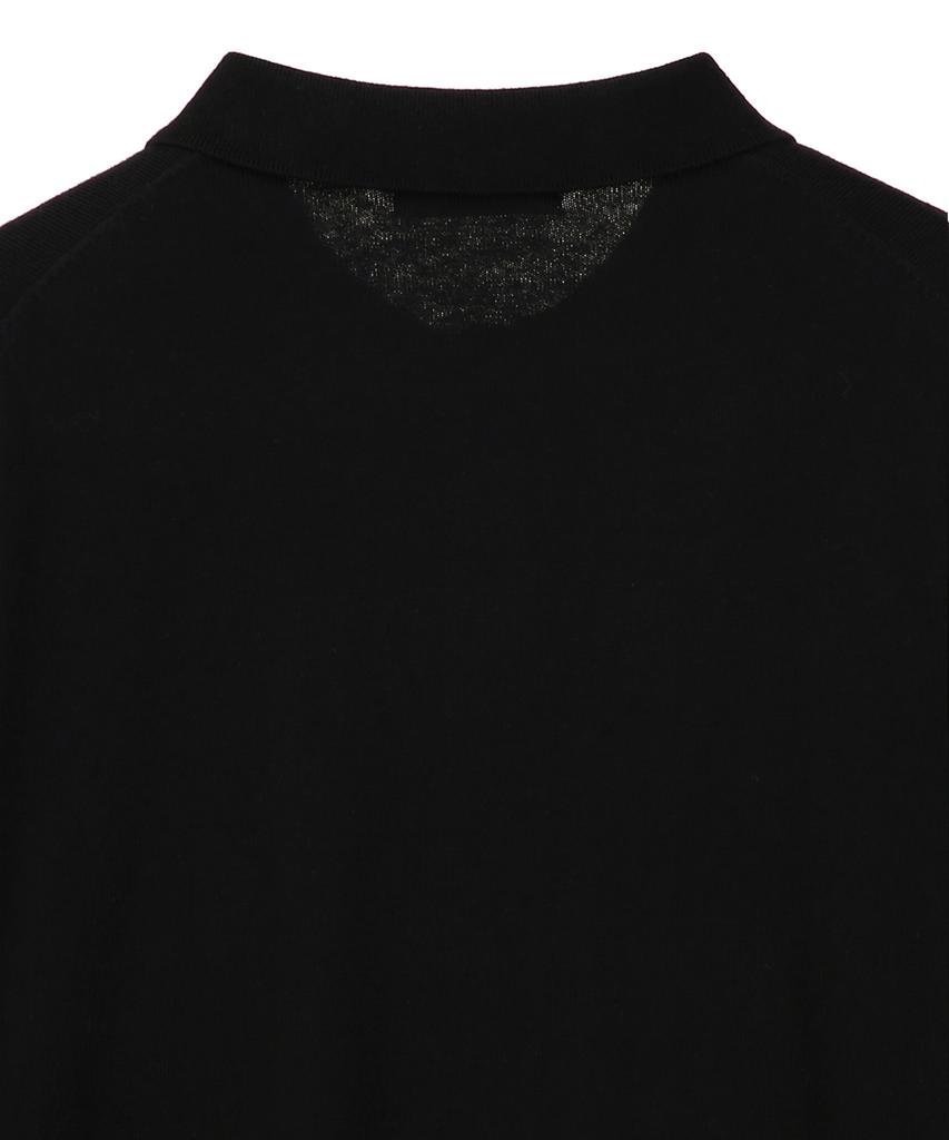 Il Corso Wool Blend Cozy Polo Knit Black Iesw5F505Bk