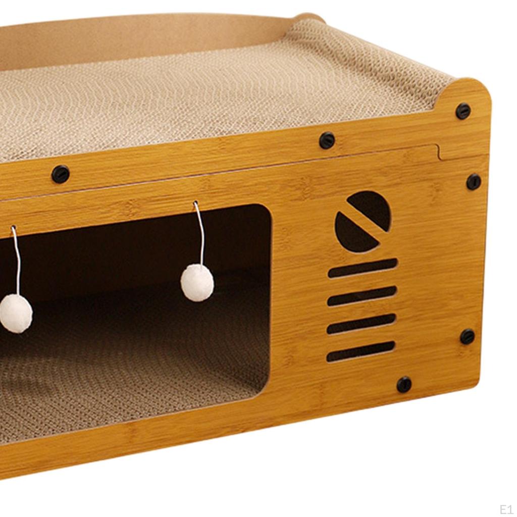 Cat House for Indoor Cats Lounge Easy to Assemble Claw Grinding Wall and Couch Protection