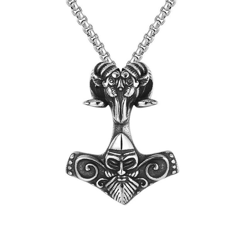 Personalized Retro Angel Wings Men's Titanium Steel Pendant Necklace