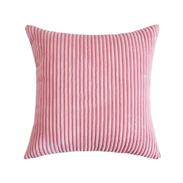 Supersoft Corduroy Cushion Cover Solid Striped Throw Pillow Covers Decorative Pillow Case for Sofa Bed Living Room Decoration