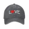 L Love Bike Bicycle Cycling Baseball Cap Accessories Casual Distressed Cotton  Hat Men Women