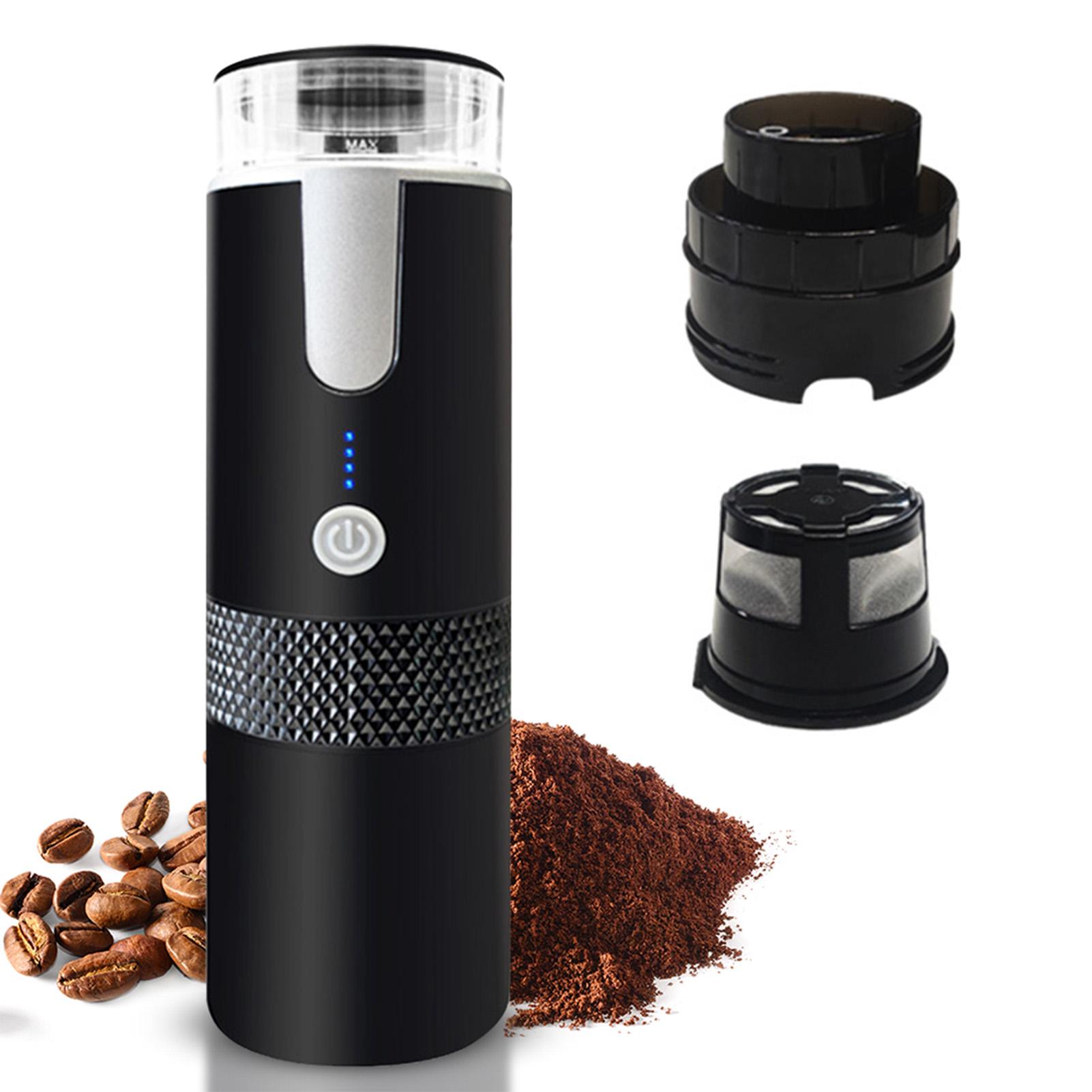 

Portable Electric Espresso Coffee Machines 6oz Single Serve Mini Coffee Maker with Cup Coffee Powder and Capsule Bin чёрный