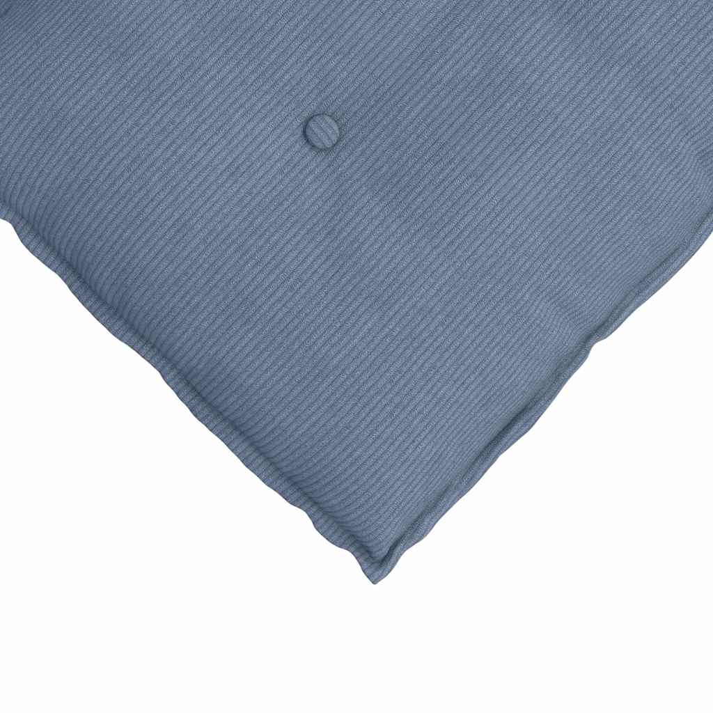 Back Cushion Blue 100 x 50 cm Cord Fabric