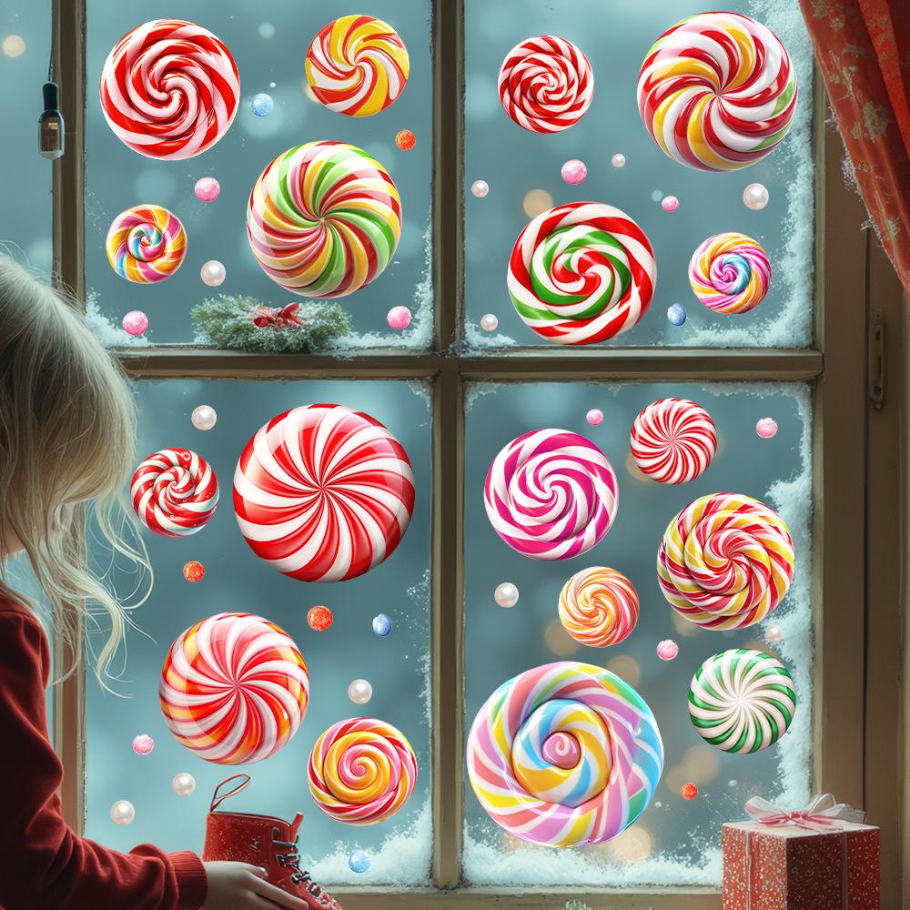 Weihnachtsspiegel-Aufkleber, Weihnachtsmann, Schneemann, Elch, Fensteraufkleber, Schneeflocke, Fensteraufkleber, Frohe Weihnachten, Frohes Neues Jahr 2025
