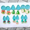 Christmas Tree/Drop/Round Shape Earrings Pendant Mold Epoxy Resin Jewelry Mold Resin Casting Pendant Mold for Diy Craft