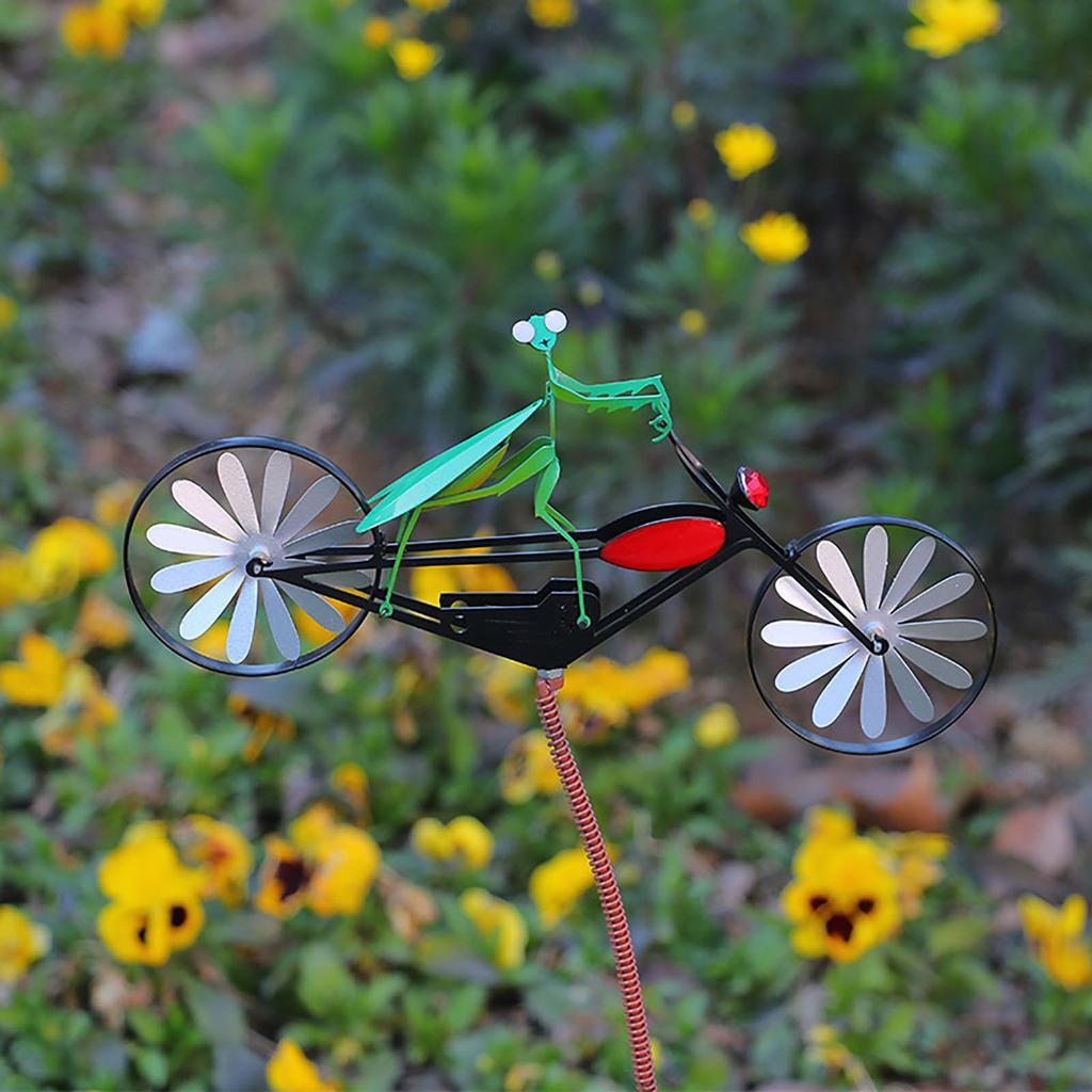 Hage Vindmøller Hage 3D Katt Metall Vindmøller Vintage Sykkel Vindmøller Hagegård Skulpturdekorasjon