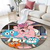 Der Erstaunliche Welt von Gumball Muster runder Teppich, Teppich für Wohnzimmer Schlafzimmer Spielzimmer, Rutschfeste Fußmatte, Feiertagsgeschenke und Geburtstagsgeschenke.