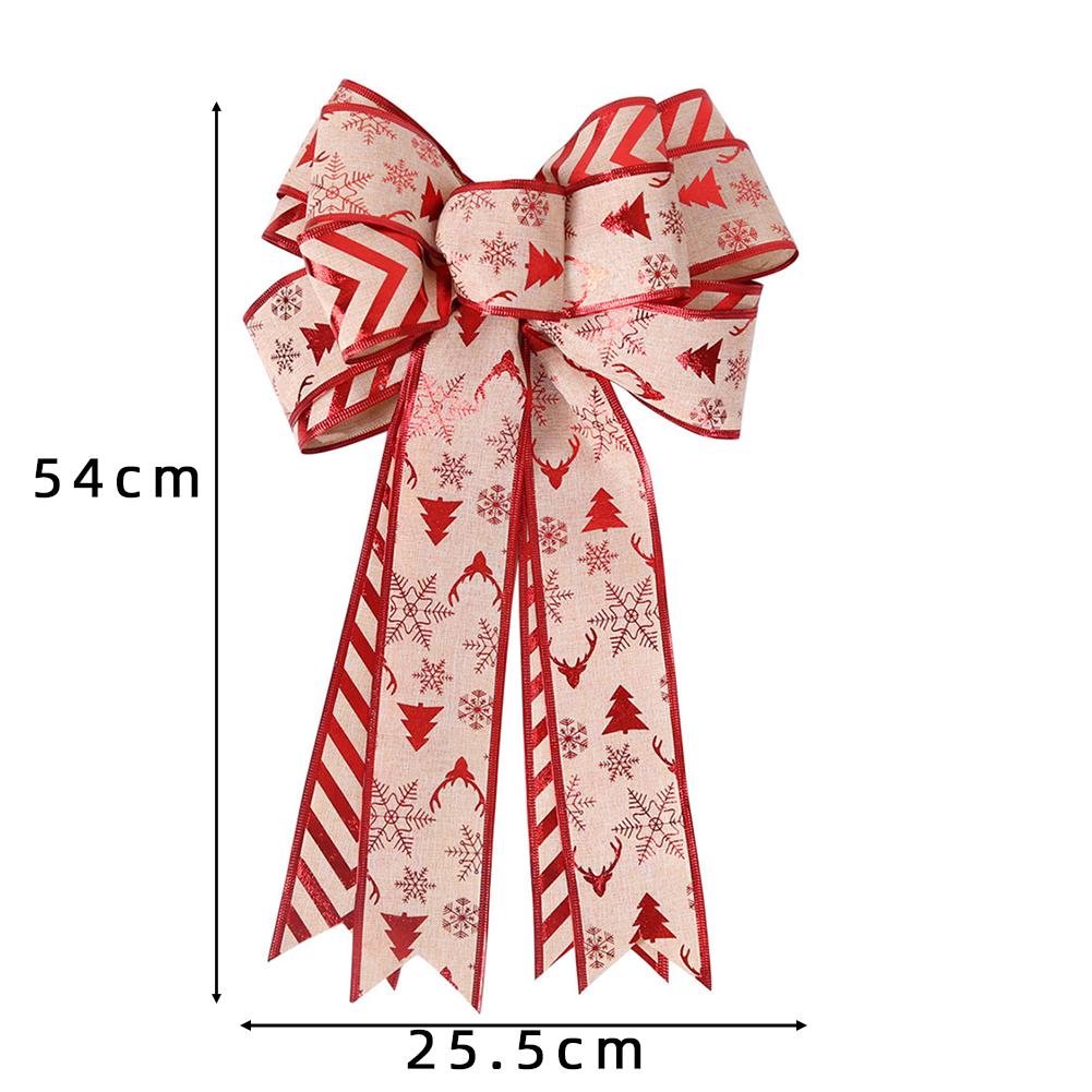 54cm Double Layers Christmas Bows Christmas Tree Decoration Ornaments For Home Front Door Wall Window Decor