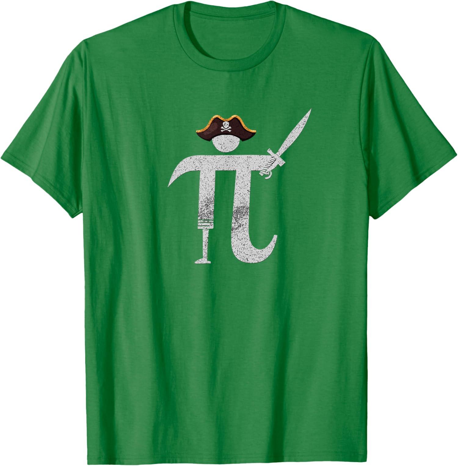 Funny Pi Day Pi Rate Science And Math Teacher Happy Unisex T-Shirt S разноцветный