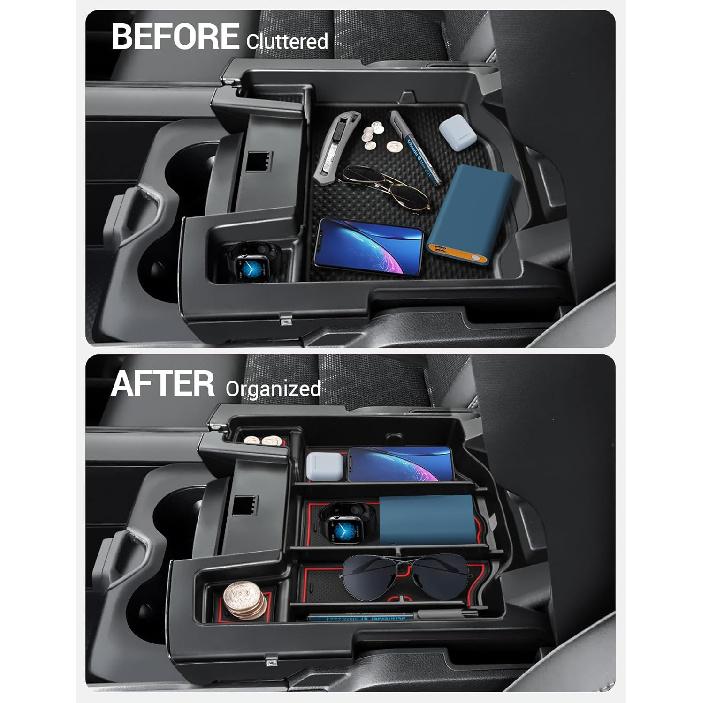 Motrobe Center Console Organizer Tray For Dodge RAM 1500 2500 3500 Armrest Storage Box Accessories 2025 2024