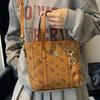 Premium feeling hand carrying bucket bag women's spring new small print shoulder bag niche design tote bag