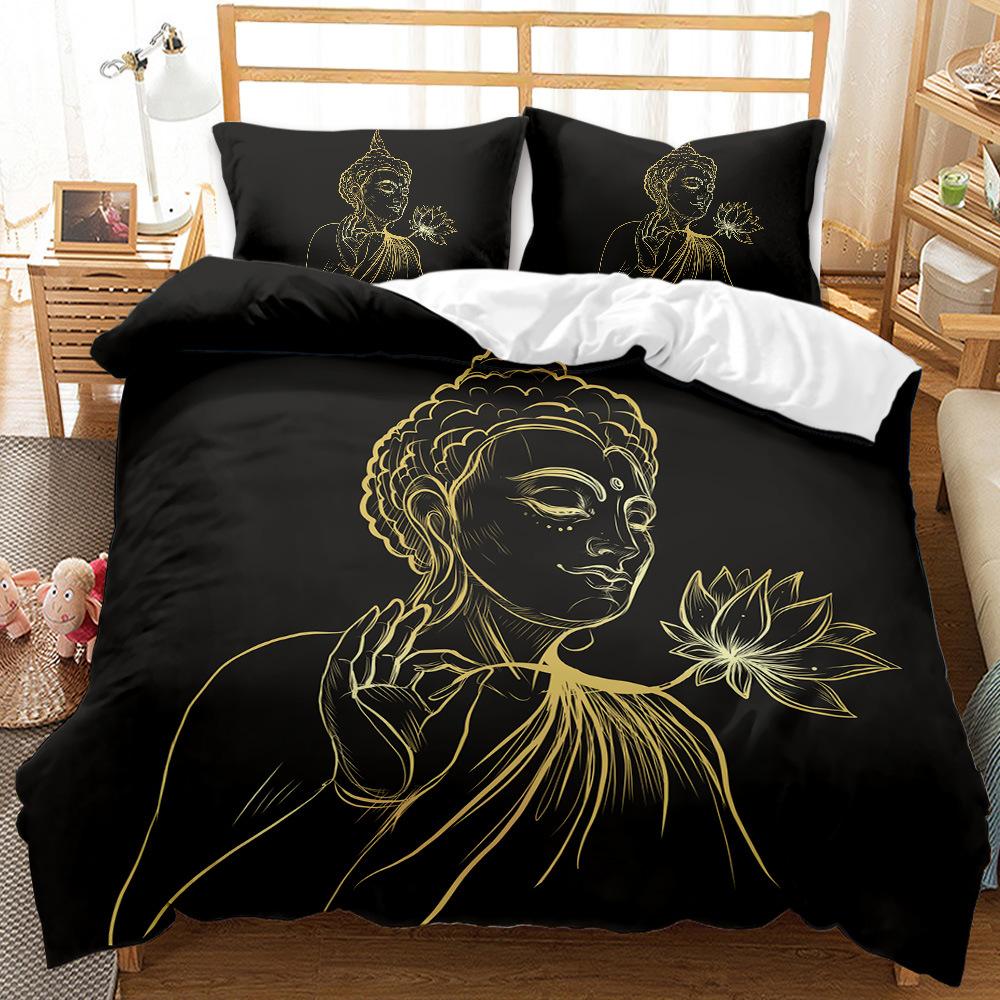 Handdraw Budha 3D Art Duvet Cover Set King Queen Double Full Twin Single Size Bed linen set