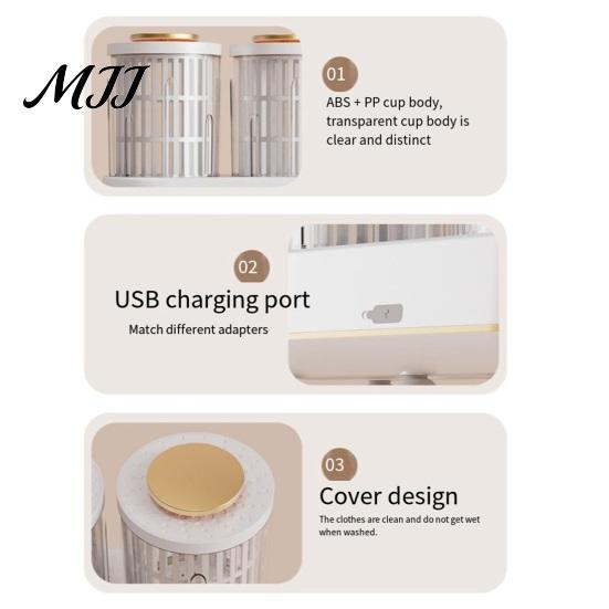 Travel Laundry Appliance Portable Mini Washer Dual Bucket Washing Machine for Socks Two Mode Underwear Compact Cup Dorm Home Use Lightweight