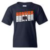 Denver Retro Repeat - Sport Football Fan Colorado Youth T Shirt - Navy