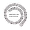 12MM Hip Hop Rhomboid  Solid Iced Out Cuban Chain Y Plate Necklace for Men and Women Christmas Jewelry Gift