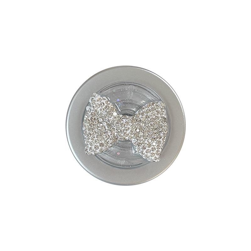 3D Rhinestone Bow Phone Holder with Resin Glitter & Magnetic Sticker