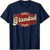 1pc Vintage Best Grandad Ever Tshirtregular Fit Casual Streetwear Tee For Reunions Casual Attire