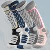 1 Pair Ski Socks Winter Warm High Tube Thickened Outdoor Sports Camping Hiking Fishing Cycling Mountaineering Long Socks for Men