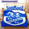 3-teiliges Bolton Wanderers FC LOGO Muster Bettwäscheset Bettbezugset enthält Bettbezug & Kissenbezüge, perfekte Ganzjahres-Schlafzimmerdekoration & Geschenk