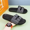 Men's Double Buckle Sandals Wide Width Beach Slides Arch Support Non-Slip Flat Sandals for Outdoor EVA Comfortable Beach Slidesr