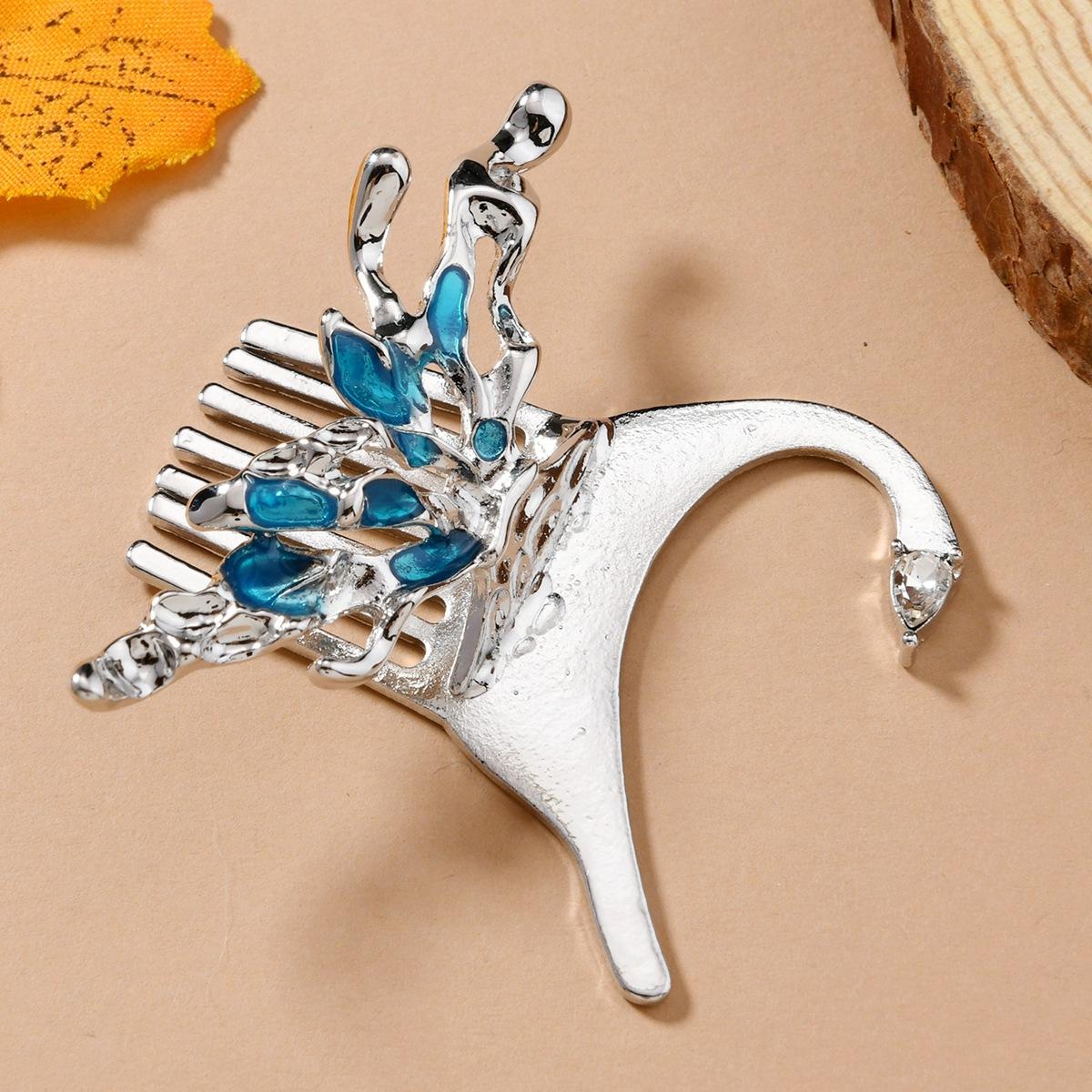 

Металлическая жидкая бабочка эльфийская подвеска для волос, шпилька, клипса для ушной косточки, интегрированные унисекс аксессуары для холодного ветра