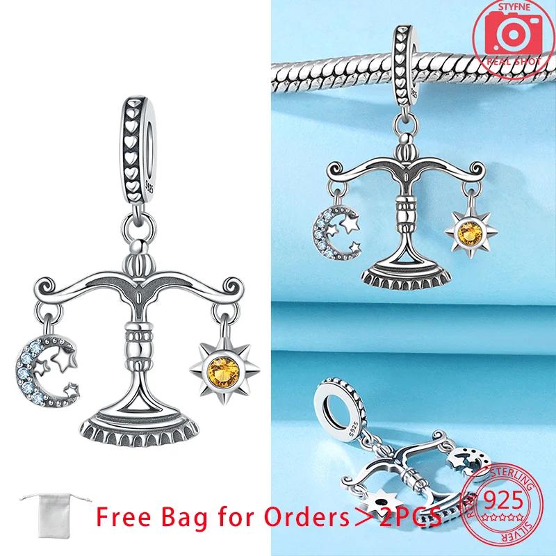 Sun Moon Star Astronaut Charms Beads Copper Zircon Pendant Fit Diy Original Bracelet Necklace Fine Jewelry Birthday Gift