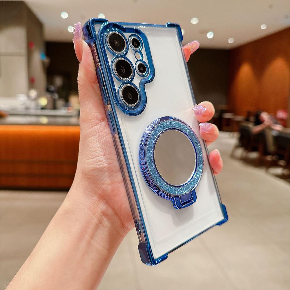 Beschichtung Spiegelhalter Ständer Weiches Silikon Vier Ecken Luftkissen Stoßfeste Schutzhülle für Samsung Xiaomi Poco Redmi