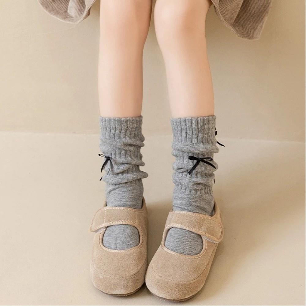 Einfarbige Kinder-Kniestrümpfe Koreanischer Stil Gestrickte Socken Weiche Lange Mädchensocken 1-5 Jahre