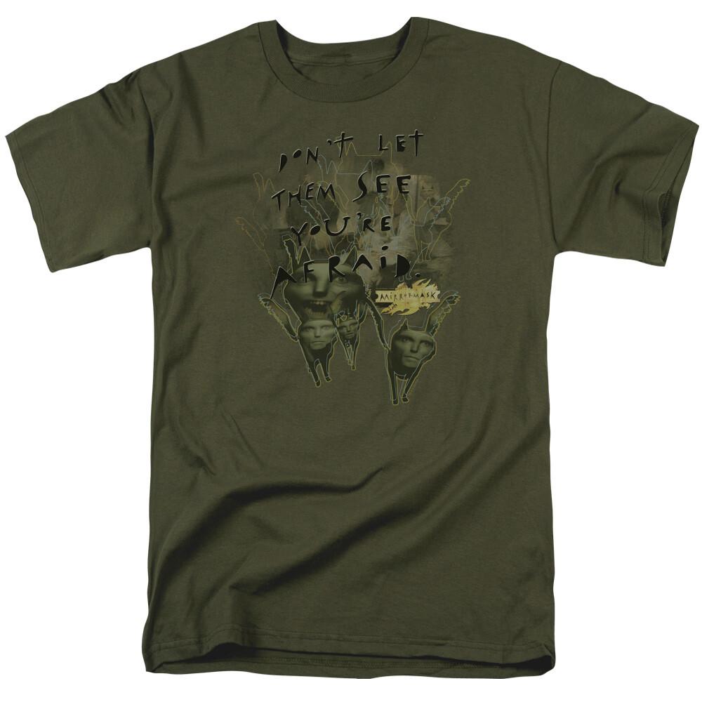 26 Mirrormask Dont Let Them T Shirt Mens Licensed Fantasy Movie Tee Military Green Unisex T-Shirt XXXXL