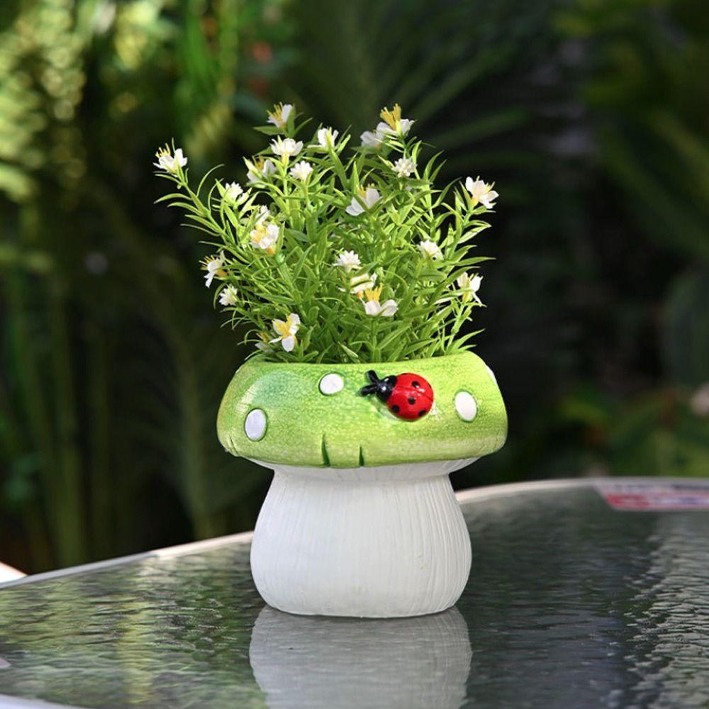 Exquisite Mushroom Vase Modern Hydroponic Flower Holder Cute Hydroponic Plant Utensils  Plant