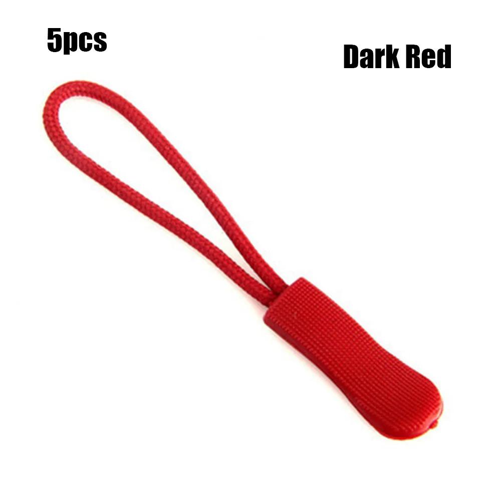 5Pcs Zipper Pull Puller End Fit Rope Tag Fixer Zip Cord Tab Replacement Clip Broken Buckle for Travel Bag Suitcase Tent