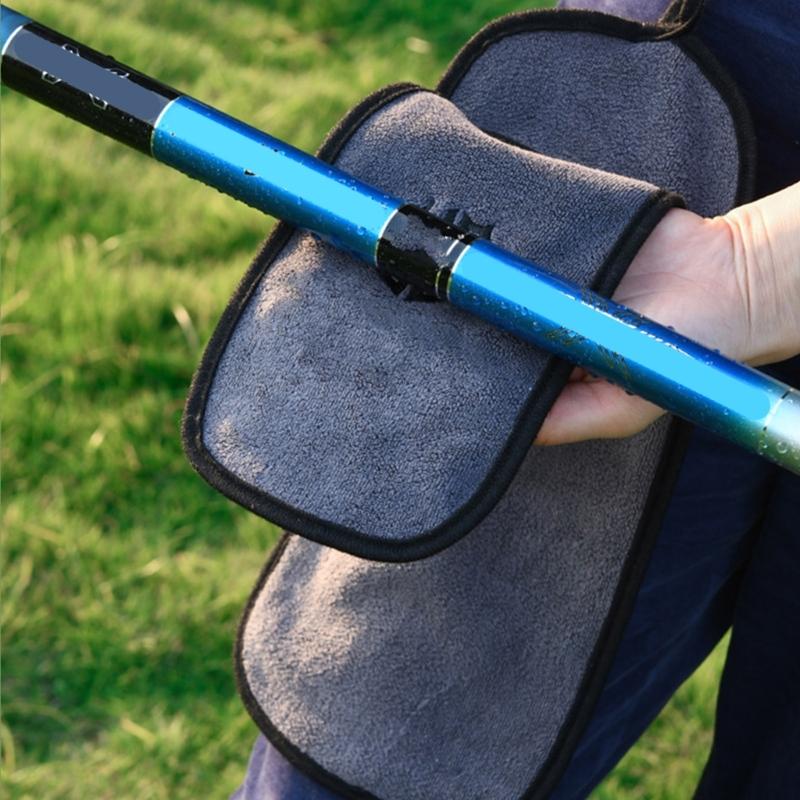Quick Drying Durable Polyester Towel for Camping Fishing with Belt Clip Multipurpose Outdoor Use