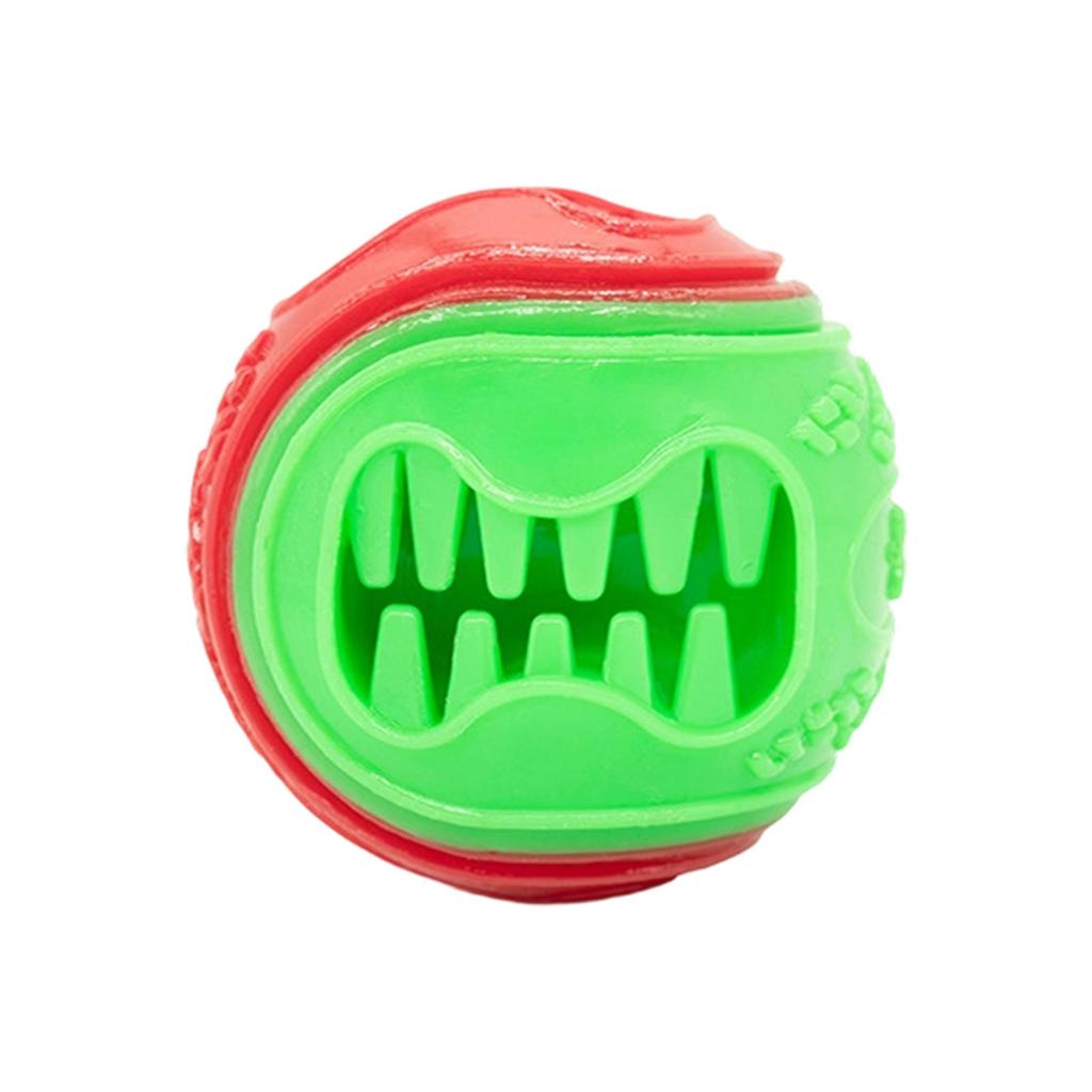 Interactive Dog Chew Toy Ball, TPR Squeaky Dispensing Dog Toys For Aggressive Chewers, Slow Feeder Puzzle Toy For Small Medium Large Dogs, Teeth