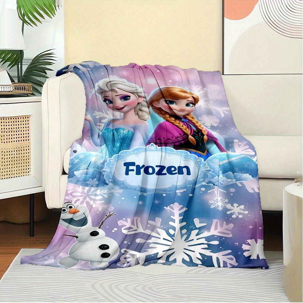1pc Flannel Frozen Theme Frozen s Bedroom Decoration Bed Throw Blanket Sofa Blanket Gift Home Decoration Warm and Comfortable