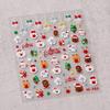 Cute Animals Bear Dog Cake Sweet Cherry Grid Bowknot Star Line Fruit Relief Self Adhesive Nail Art Stickers 5D Manicure Decals